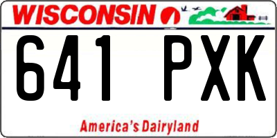 WI license plate 641PXK