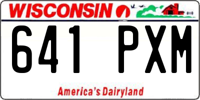 WI license plate 641PXM