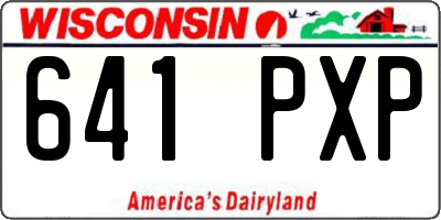 WI license plate 641PXP