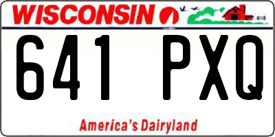 WI license plate 641PXQ