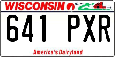WI license plate 641PXR
