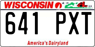 WI license plate 641PXT