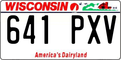 WI license plate 641PXV