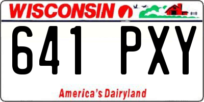 WI license plate 641PXY