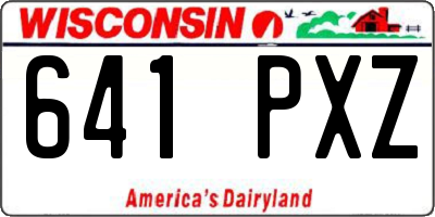 WI license plate 641PXZ