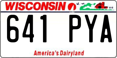 WI license plate 641PYA