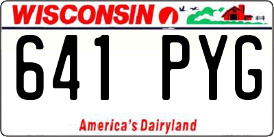 WI license plate 641PYG