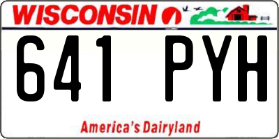 WI license plate 641PYH