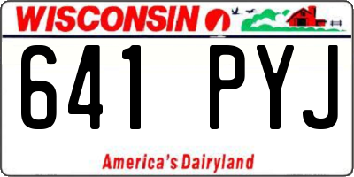 WI license plate 641PYJ