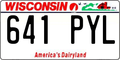 WI license plate 641PYL