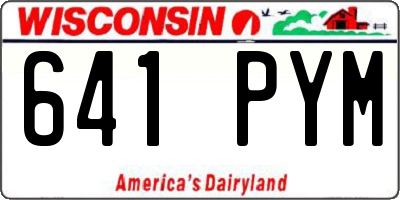WI license plate 641PYM