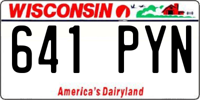 WI license plate 641PYN
