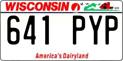 WI license plate 641PYP
