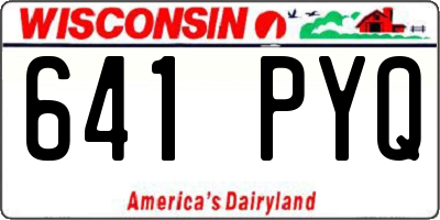 WI license plate 641PYQ