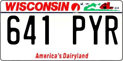 WI license plate 641PYR