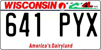 WI license plate 641PYX