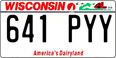 WI license plate 641PYY