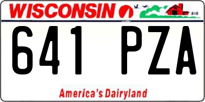 WI license plate 641PZA