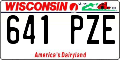 WI license plate 641PZE