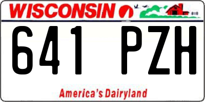 WI license plate 641PZH