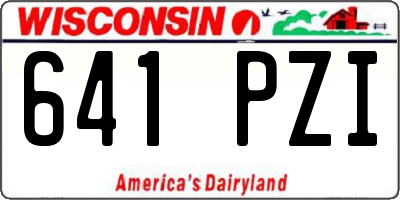 WI license plate 641PZI