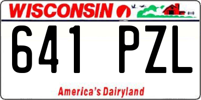 WI license plate 641PZL
