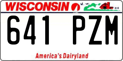 WI license plate 641PZM