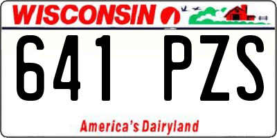 WI license plate 641PZS