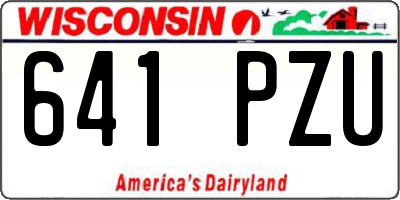 WI license plate 641PZU