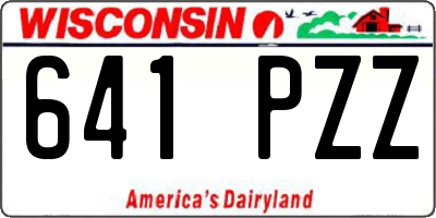 WI license plate 641PZZ