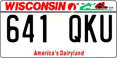 WI license plate 641QKU