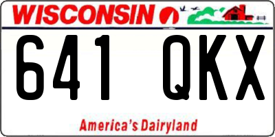 WI license plate 641QKX