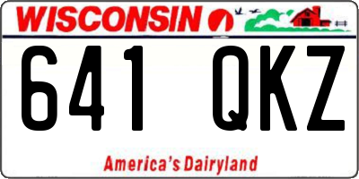 WI license plate 641QKZ