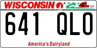 WI license plate 641QLO
