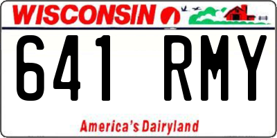 WI license plate 641RMY