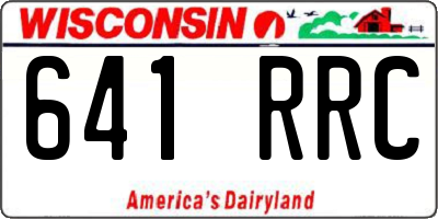 WI license plate 641RRC