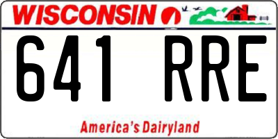 WI license plate 641RRE