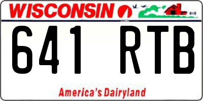 WI license plate 641RTB
