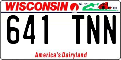 WI license plate 641TNN