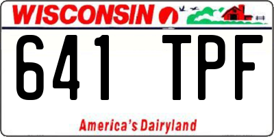 WI license plate 641TPF
