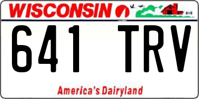 WI license plate 641TRV