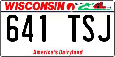 WI license plate 641TSJ