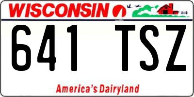 WI license plate 641TSZ