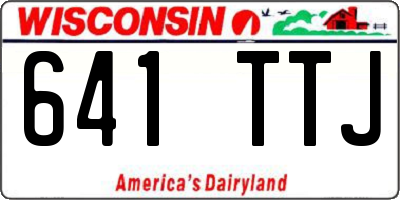 WI license plate 641TTJ
