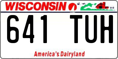 WI license plate 641TUH