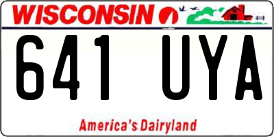 WI license plate 641UYA