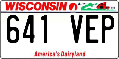 WI license plate 641VEP
