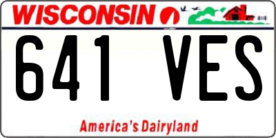 WI license plate 641VES