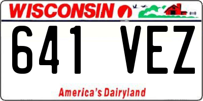 WI license plate 641VEZ