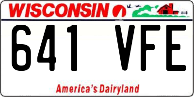 WI license plate 641VFE